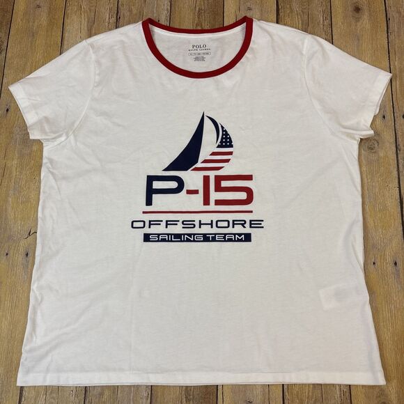 Polo Ralph Lauren Womens T Shirt Size XL P-15 Racing Offshore Sailing Team - Picture 1 of 5